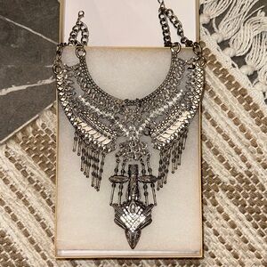 Elegant Silver Statement Necklace